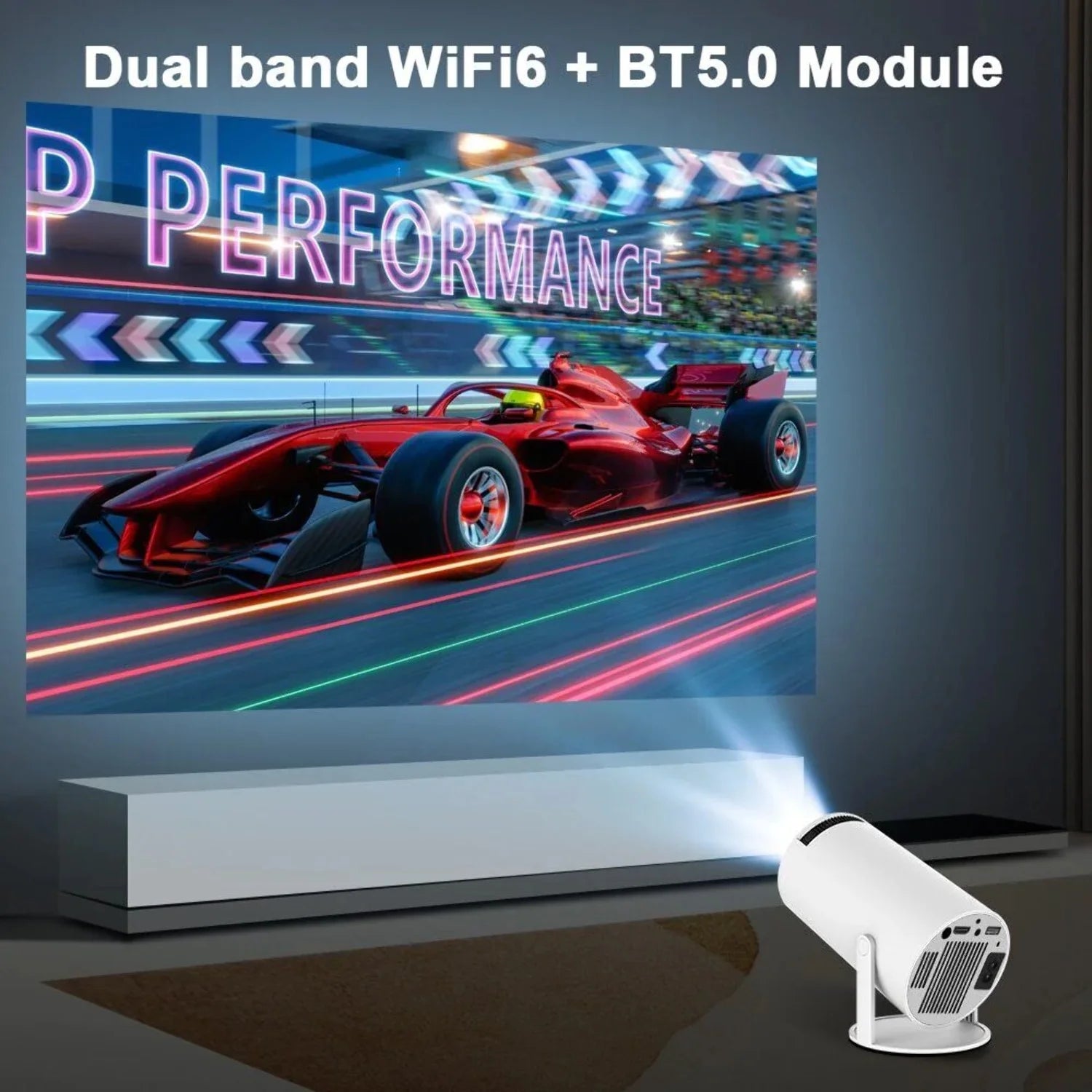 1080P LCD Multimedia Projector, Black&White, HY300